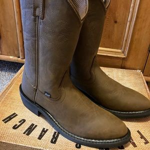 Justin leather boots new in box Mens size 8.5